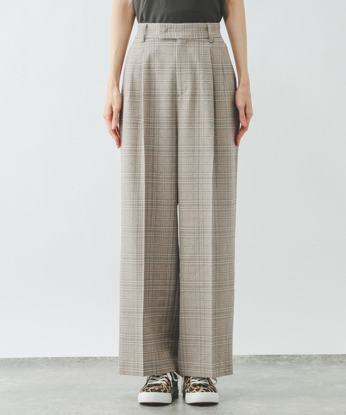 GLOBAL WORK（グローバルワーク）の「お手入れラクラクセットアップ/ワイドパンツ/600997（その他パンツ・レディース・ネイビー/ベージュ系その他/ブラック/グレイッシュベージュ/ブラウン・X-SMALL/MEDIUM/SMALL/LARGE）」の21枚目の写真