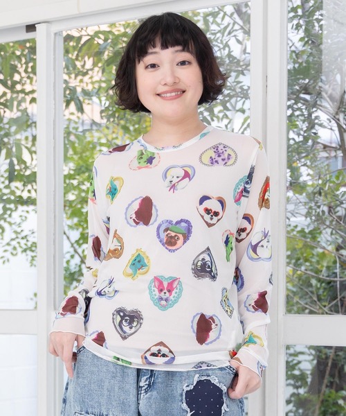 ScoLar（スカラー）の「161642：3柄展開ソフトチュールインナー（Tシャツ/カットソー・レディース・オフホワイト/サックスブルー/ブラック・M）」の5枚目の写真