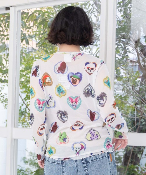 ScoLar（スカラー）の「161642：3柄展開ソフトチュールインナー（Tシャツ/カットソー・レディース・オフホワイト/サックスブルー/ブラック・M）」の7枚目の写真