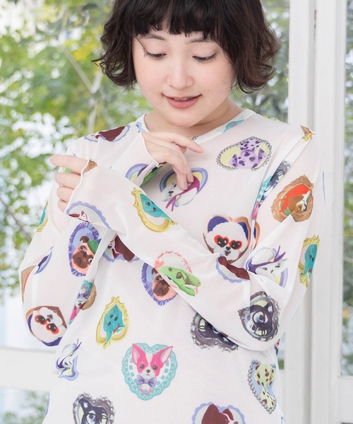 ScoLar（スカラー）の「161642：3柄展開ソフトチュールインナー（Tシャツ/カットソー・レディース・オフホワイト/サックスブルー/ブラック・M）」の9枚目の写真