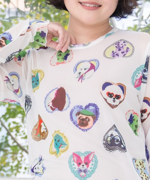 ScoLar（スカラー）の「161642：3柄展開ソフトチュールインナー（Tシャツ/カットソー・レディース・オフホワイト/サックスブルー/ブラック・M）」の10枚目の写真