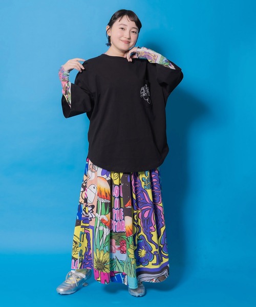 ScoLar（スカラー）の「161642：3柄展開ソフトチュールインナー（Tシャツ/カットソー・レディース・オフホワイト/サックスブルー/ブラック・M）」の18枚目の写真