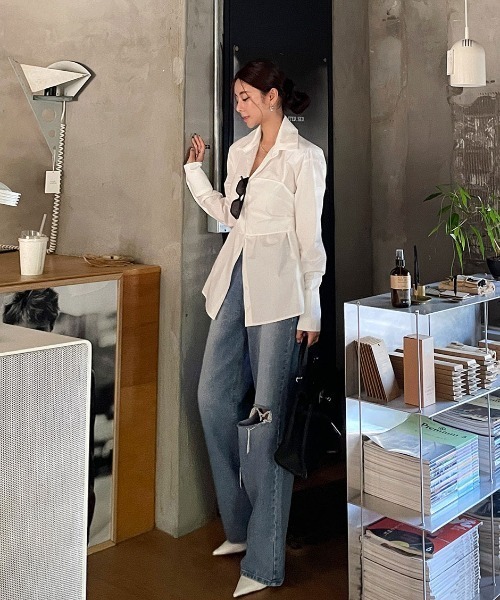 FAVORITO(ファヴォリート)の「レイヤード風シャツ(シャツ/ブラウス・レディース・ホワイト・F)」の19枚目の写真