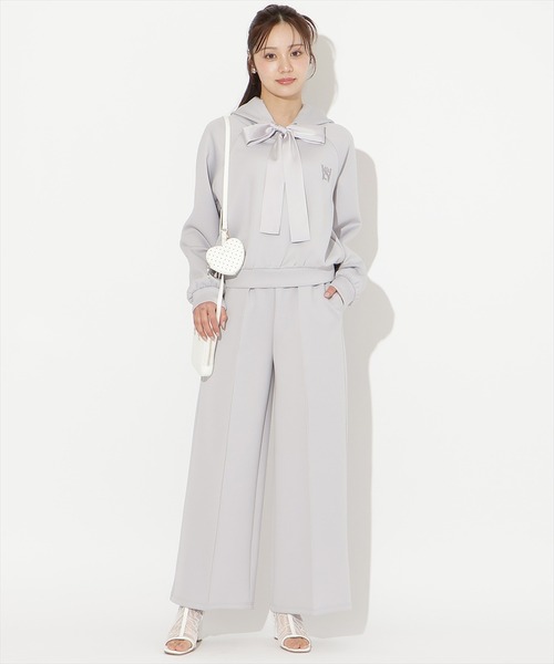 WILLSELECTION（ウィルセレクション）の「【SWEAT series】フロントピンタックスウェットパンツ（その他パンツ・レディース・ブラック/オフホワイト/サックスブルー/ミント・FREE）」の12枚目の写真