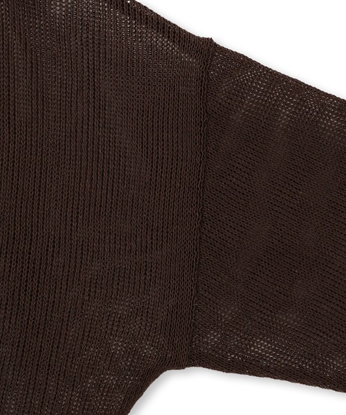 SALON adam et rope'(サロン アダム エ ロペ)の「オーガニックリネンシアークロップドカーディガン(カーディガン/ボレロ・レディース・ホワイト/ブラック/ブラウン・FREE)」の11枚目の写真