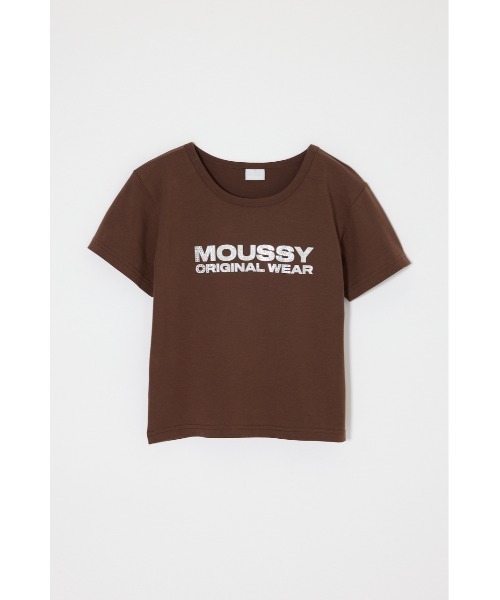MOUSSY(マウジー)の「【ZOZO・一部店舗限定】RHINESTONE MOUSSY Tシャツ(Tシャツ/カットソー・レディース・ピンク/ブラウン/ホワイト/ブラック・FREE)」の3枚目の写真
