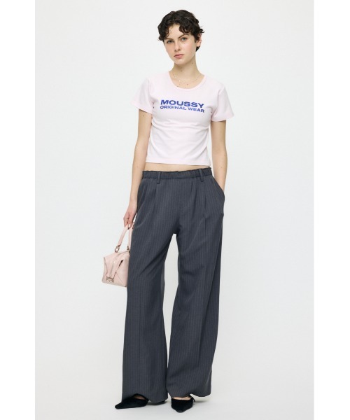 MOUSSY(マウジー)の「【ZOZO・一部店舗限定】RHINESTONE MOUSSY Tシャツ(Tシャツ/カットソー・レディース・ピンク/ブラウン/ホワイト/ブラック・FREE)」の8枚目の写真