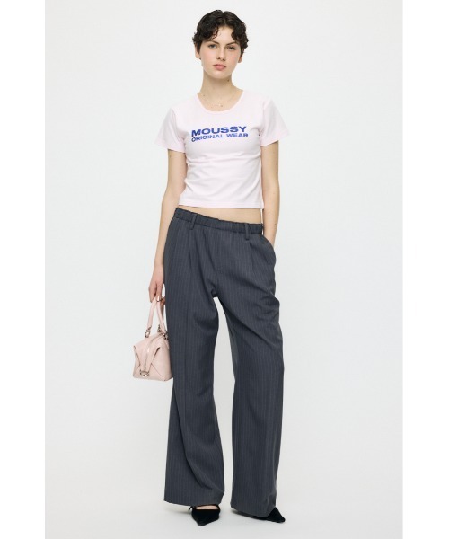 MOUSSY(マウジー)の「【ZOZO・一部店舗限定】RHINESTONE MOUSSY Tシャツ(Tシャツ/カットソー・レディース・ピンク/ブラウン/ホワイト/ブラック・FREE)」の9枚目の写真