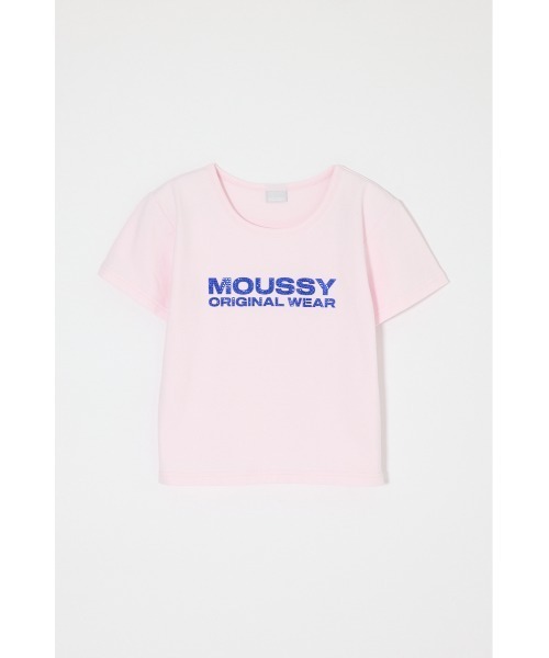 MOUSSY(マウジー)の「【ZOZO・一部店舗限定】RHINESTONE MOUSSY Tシャツ(Tシャツ/カットソー・レディース・ピンク/ブラウン/ホワイト/ブラック・FREE)」の13枚目の写真