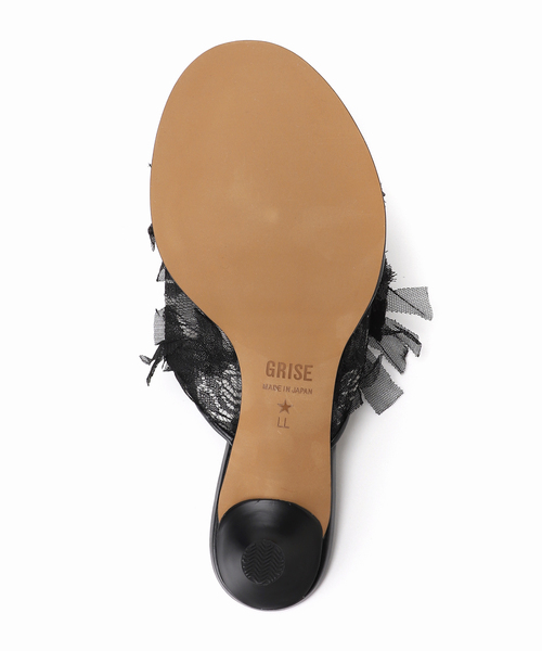 GRISE（グリーズ）の「GRISE4.5cmラウンドシアーミュールサンダル（サンダル・レディース・ブラック/ベージュ・X-LARGE/LARGE/MEDIUM/SMALL）」の12枚目の写真