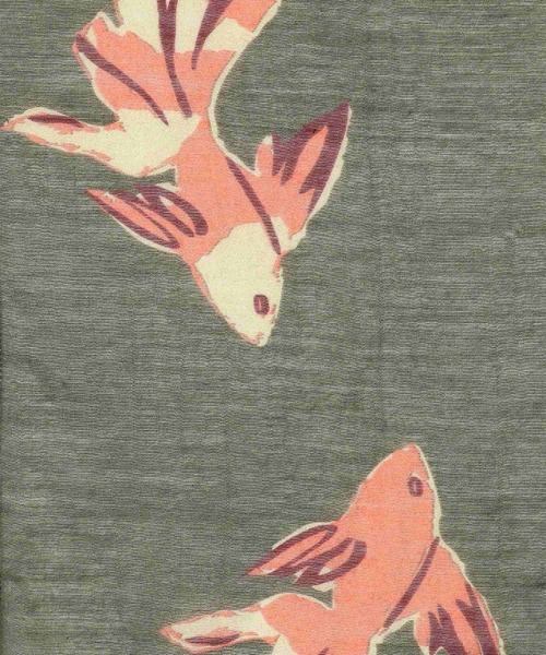 Paul Smith(ポールスミス)の「“La Peche” プリントスカーフ【160401 KNEC】(ストール/ショール・メンズ・ライトブルー/カーキ・FREE)」の4枚目の写真