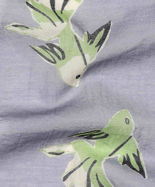 Paul Smith(ポールスミス)の「“La Peche” プリントスカーフ【160401 KNEC】(ストール/ショール・メンズ・ライトブルー/カーキ・FREE)」の8枚目の写真