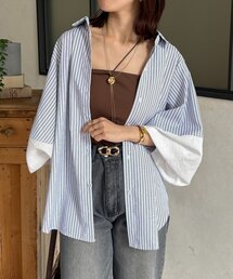 袖切替ボリュームシャツ