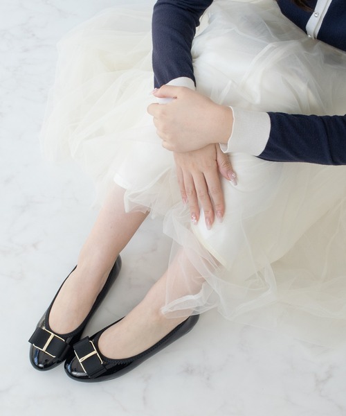 Bridget Birkin(ブリジットバーキン)の「【Bridget Birkin】バックルグログランリボンレインパンプス(564021)(パンプス・レディース・ベージュ系その他/ブラック系その他・22.5/23/24/24.5/23.5)」の7枚目の写真