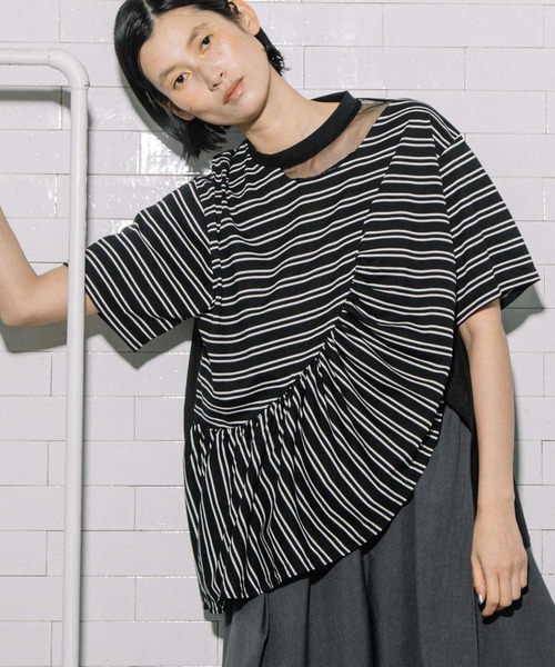 MARECHAL TERRE（マルシャルテル）の「フリルデザイントップス（Tシャツ/カットソー・レディース・ホワイト系その他/ブラック/ブラック系その他/オフホワイト・MEDIUM）」の11枚目の写真