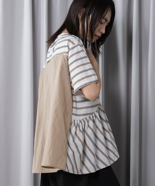 MARECHAL TERRE（マルシャルテル）の「フリルデザイントップス（Tシャツ/カットソー・レディース・ホワイト系その他/ブラック/ブラック系その他/オフホワイト・MEDIUM）」の22枚目の写真