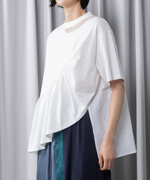MARECHAL TERRE（マルシャルテル）の「フリルデザイントップス（Tシャツ/カットソー・レディース・ホワイト系その他/ブラック/ブラック系その他/オフホワイト・MEDIUM）」の7枚目の写真