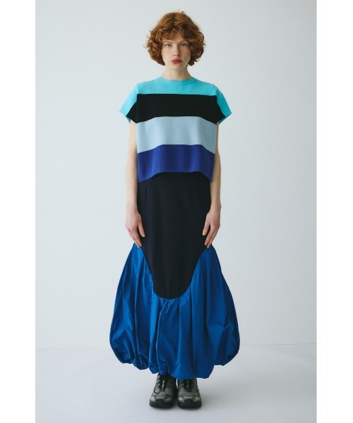 HeRIN.CYE(ヘリンドットサイ)の「Round switching skirt ラウンドスイッチングスカート(スカート・レディース・ブラウン/ブルー系その他3/ブラック・FREE)」の3枚目の写真