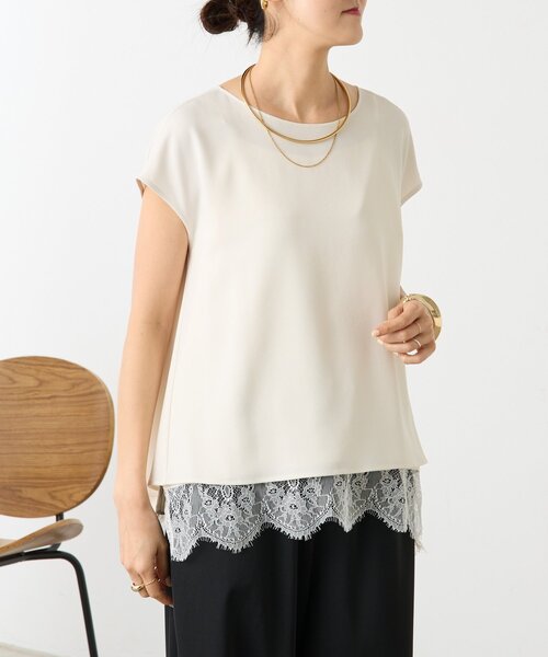 LIVETART（リヴェタート）の「《完売カラー近日追加予約》スソレースキャミ《LIVETART》（キャミソール・レディース・ホワイト/ブラック・FREE）」の3枚目の写真