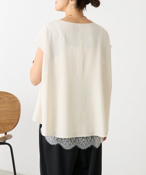 LIVETART（リヴェタート）の「《完売カラー近日追加予約》スソレースキャミ《LIVETART》（キャミソール・レディース・ホワイト/ブラック・FREE）」の6枚目の写真