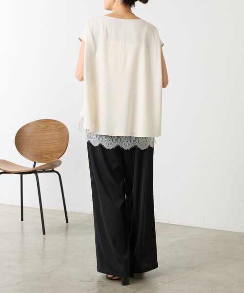 LIVETART（リヴェタート）の「《完売カラー近日追加予約》スソレースキャミ《LIVETART》（キャミソール・レディース・ホワイト/ブラック・FREE）」の10枚目の写真