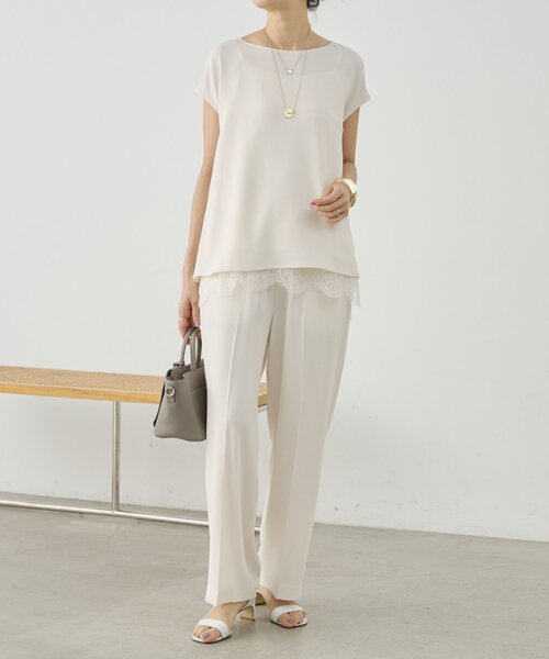 LIVETART（リヴェタート）の「《完売カラー近日追加予約》スソレースキャミ《LIVETART》（キャミソール・レディース・ホワイト/ブラック・FREE）」の12枚目の写真