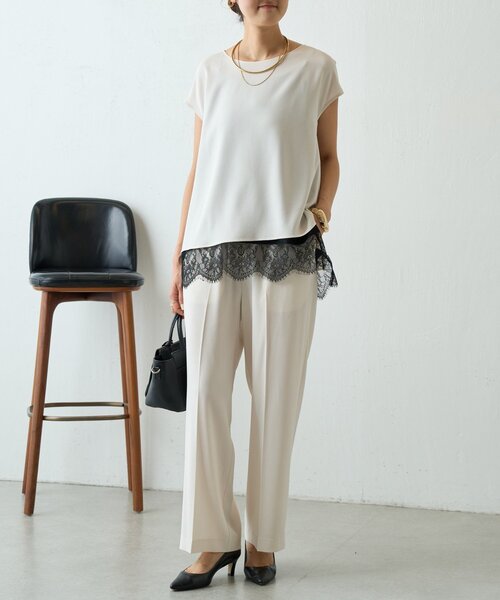 LIVETART（リヴェタート）の「《完売カラー近日追加予約》スソレースキャミ《LIVETART》（キャミソール・レディース・ホワイト/ブラック・FREE）」の17枚目の写真