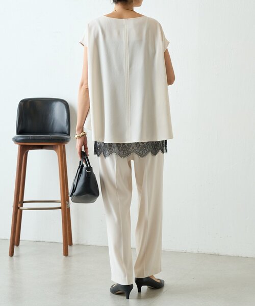 LIVETART（リヴェタート）の「《完売カラー近日追加予約》スソレースキャミ《LIVETART》（キャミソール・レディース・ホワイト/ブラック・FREE）」の19枚目の写真