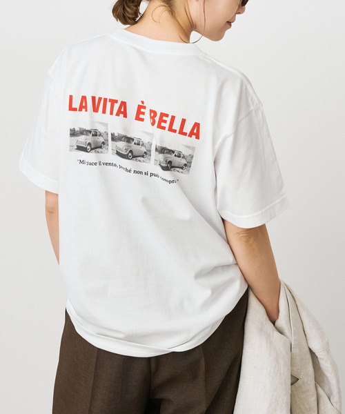 Spick & Span(スピックアンドスパン)の「バックフォトプリントT(Tシャツ/カットソー・レディース・ブルー/レッド/グリーン・FREE)」の22枚目の写真