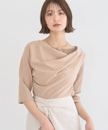 レースレイヤードドレーププルオーバー