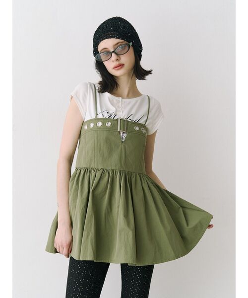 jouetie（ジュエティ）の「ミリタリーキャミチュニック（チュニック・レディース・アイボリー/カーキ/ブラック・MEDIUM）」の3枚目の写真