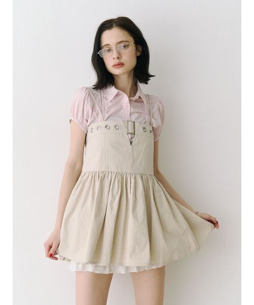 jouetie（ジュエティ）の「ミリタリーキャミチュニック（チュニック・レディース・アイボリー/カーキ/ブラック・MEDIUM）」の4枚目の写真