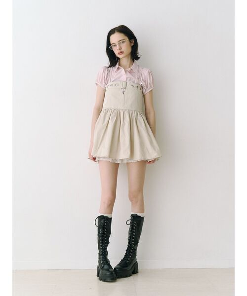 jouetie（ジュエティ）の「ミリタリーキャミチュニック（チュニック・レディース・アイボリー/カーキ/ブラック・MEDIUM）」の5枚目の写真