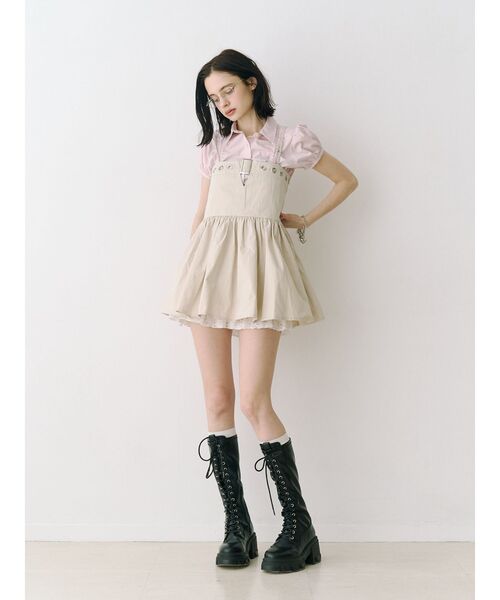 jouetie（ジュエティ）の「ミリタリーキャミチュニック（チュニック・レディース・アイボリー/カーキ/ブラック・MEDIUM）」の8枚目の写真