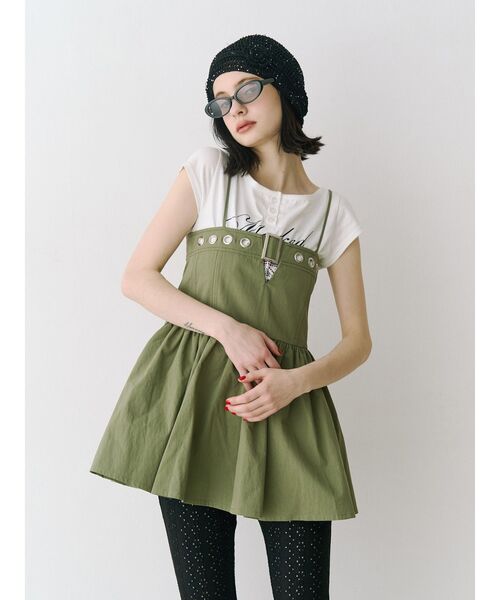 jouetie（ジュエティ）の「ミリタリーキャミチュニック（チュニック・レディース・アイボリー/カーキ/ブラック・MEDIUM）」の18枚目の写真