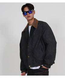 BUTTON SEOUL（ボタンソウル）の「コーデュロイカラーキルティングヘビーアウタージャンパー（ダークグレー）（デニムジャケット）」
