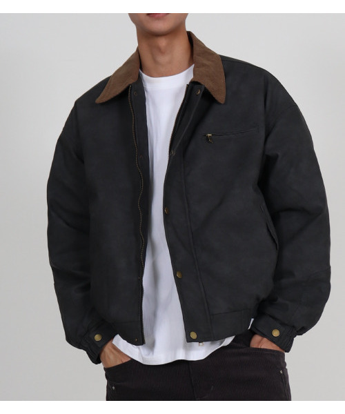 BUTTON SEOUL（ボタンソウル）の「コーデュロイカラーキルティングヘビーアウタージャンパー（ダークグレー）（デニムジャケット・メンズ・その他・M/XL/L）」の11枚目の写真