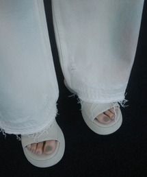 Ameri（アメリ）の「PLUMP LINE  SUEDE WEDGE SANDAL（サンダル）」