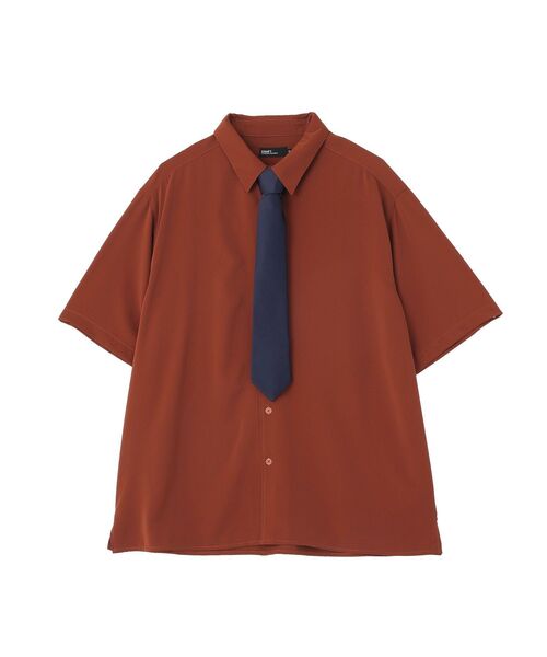 CRAFT STANDARD BOUTIQUE(クラフトスタンダードブティック)の「【クールドライ】ネクタイ付き半袖シャツ(シャツ/ブラウス・メンズ・ブラウン/ホワイト/ブルー・L/M)」の17枚目の写真