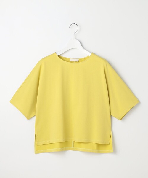ANY SIS（エニィスィス）の「ショート丈ドルマン５分袖 プルオーバー（Tシャツ/カットソー・レディース・イエロー系/黄土色系/ブルー系/ホワイト系/ブラック系/ピンク系・X-LARGE）」の10枚目の写真