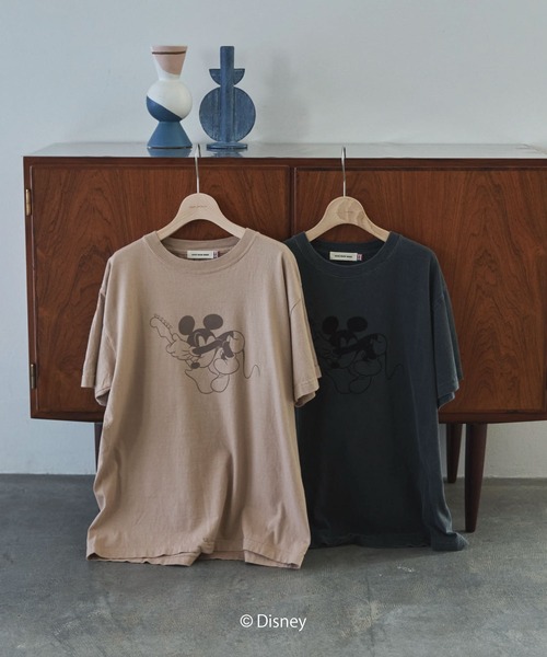 GOOD ROCK SPEED（グッドロックスピード）の「【GOOD ROCK SPEED】MICKEY/BAND TEE（Tシャツ/カットソー・レディース・ブラック/ベージュ・MEDIUM）」の2枚目の写真
