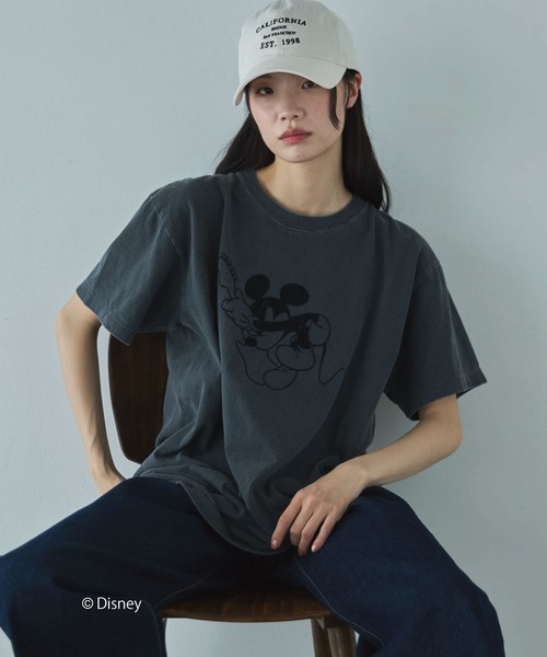 GOOD ROCK SPEED（グッドロックスピード）の「【GOOD ROCK SPEED】MICKEY/BAND TEE（Tシャツ/カットソー・レディース・ブラック/ベージュ・MEDIUM）」の8枚目の写真