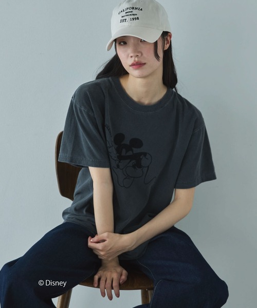 GOOD ROCK SPEED（グッドロックスピード）の「【GOOD ROCK SPEED】MICKEY/BAND TEE（Tシャツ/カットソー・レディース・ブラック/ベージュ・MEDIUM）」の9枚目の写真