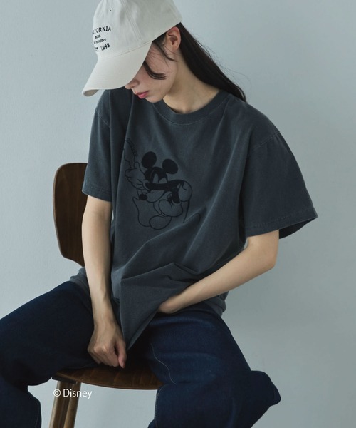 GOOD ROCK SPEED（グッドロックスピード）の「【GOOD ROCK SPEED】MICKEY/BAND TEE（Tシャツ/カットソー・レディース・ブラック/ベージュ・MEDIUM）」の11枚目の写真