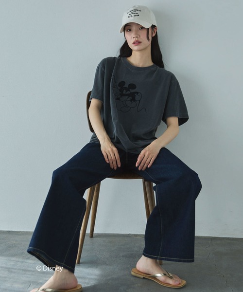 GOOD ROCK SPEED（グッドロックスピード）の「【GOOD ROCK SPEED】MICKEY/BAND TEE（Tシャツ/カットソー・レディース・ブラック/ベージュ・MEDIUM）」の12枚目の写真