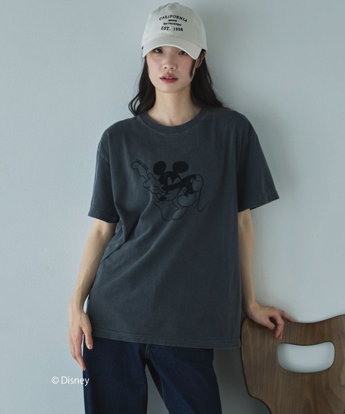 GOOD ROCK SPEED（グッドロックスピード）の「【GOOD ROCK SPEED】MICKEY/BAND TEE（Tシャツ/カットソー・レディース・ブラック/ベージュ・MEDIUM）」の15枚目の写真