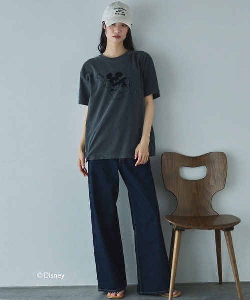 GOOD ROCK SPEED（グッドロックスピード）の「【GOOD ROCK SPEED】MICKEY/BAND TEE（Tシャツ/カットソー・レディース・ブラック/ベージュ・MEDIUM）」の3枚目の写真