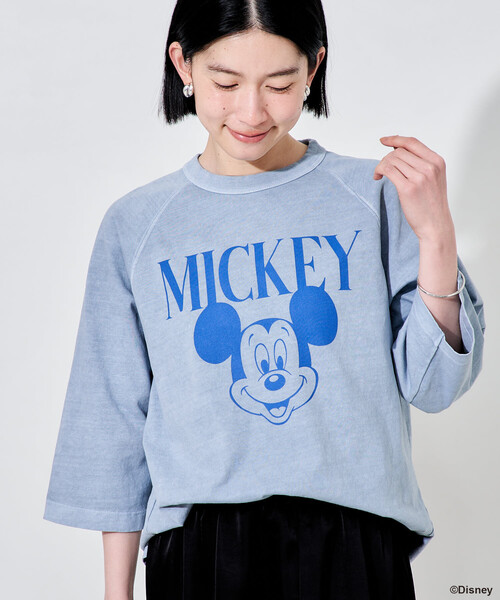 MICKEY MOUSE】 ラグランTシャツ/ミッキーマウス（Tシャツ/カットソー