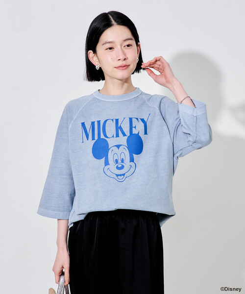MICKEY MOUSE】 ラグランTシャツ/ミッキーマウス（Tシャツ/カットソー