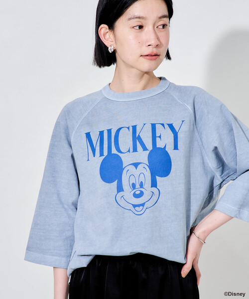 MICKEY MOUSE】 ラグランTシャツ/ミッキーマウス（Tシャツ/カットソー